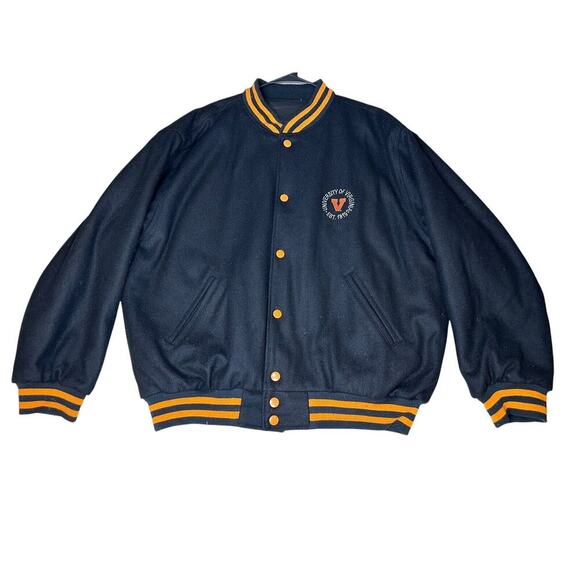 University of Virginia Vintage Reversible Heavy Varsity Jacket XL - Picture 1 of 15